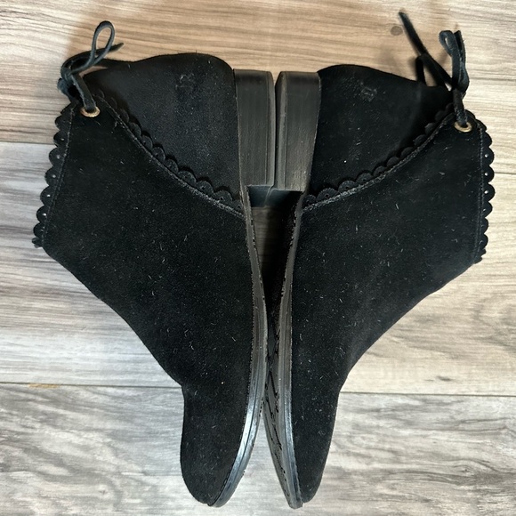Jack‎ Rogers Women's Suede Leather Almond Toe Black Ankle Booties Size 8 - Picture 6 of 9